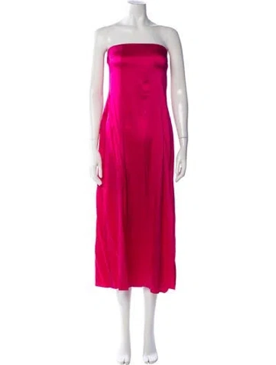 Pre-owned La Ligne Silk Midi Length Dress In Purple