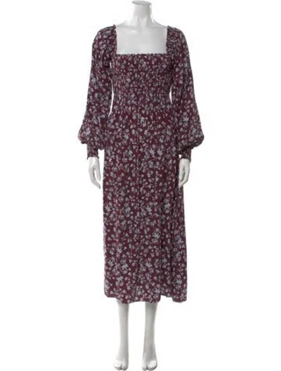Pre-owned La Ligne Silk Midi Length Dress In Purple