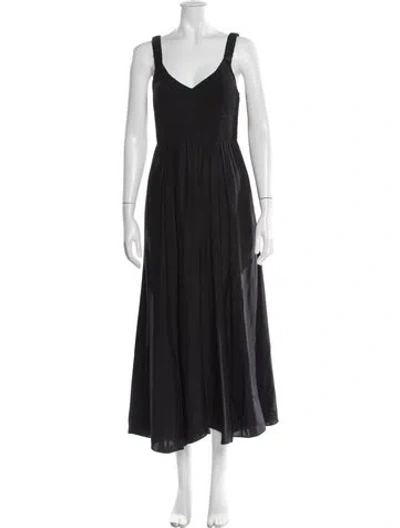 Pre-owned La Ligne Silk Midi Length Dress W/ Tags In Black