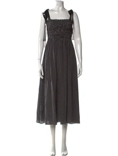 Pre-owned La Ligne Silk Midi Length Dress W/ Tags In Black