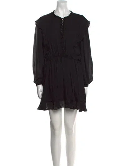 Pre-owned La Ligne Silk Mini Dress In Black