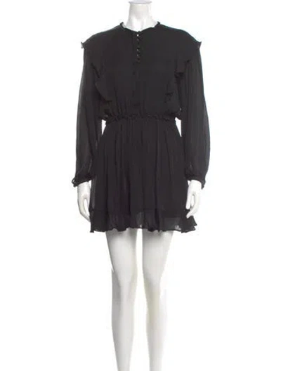 Pre-owned La Ligne Silk Mini Dress In Gray