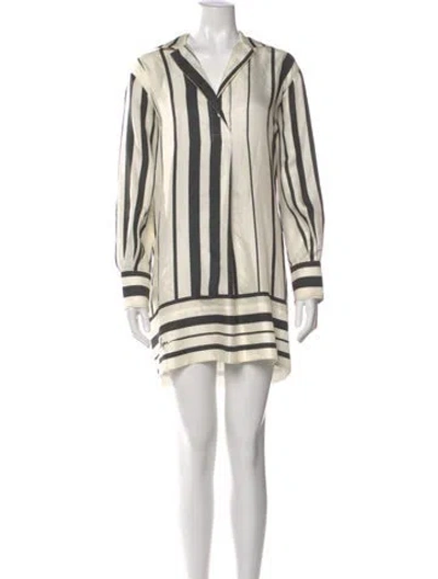 Pre-owned La Ligne Silk Mini Dress In Silver
