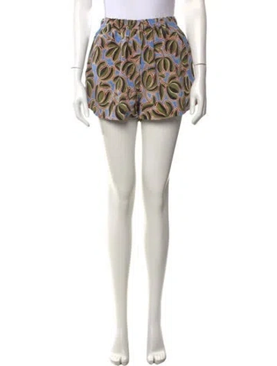 Pre-owned La Ligne Silk Mini Shorts In Multicolor