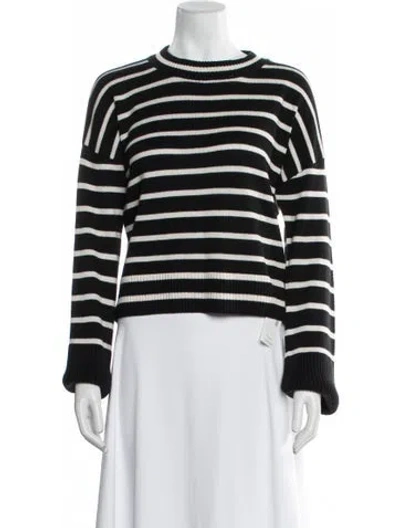 Pre-owned La Ligne Silk Striped Sweater In Black