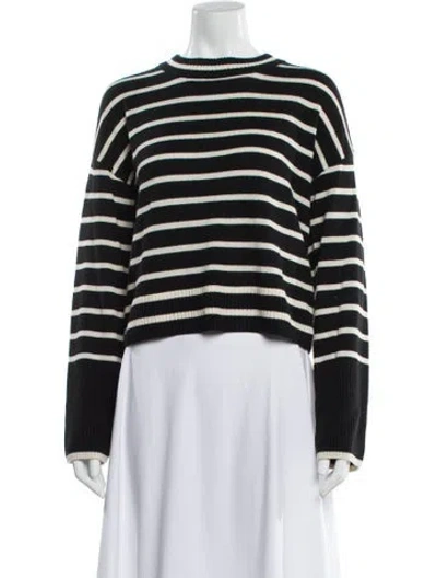 Pre-owned La Ligne Silk Striped Sweater In Black