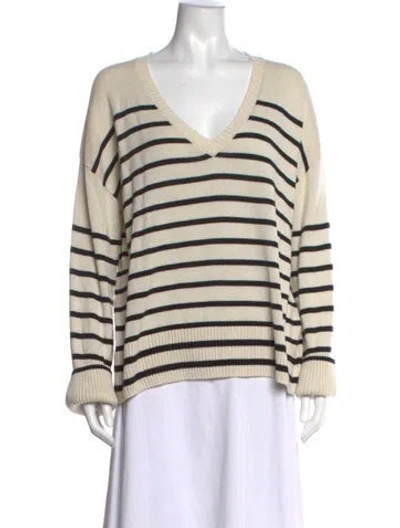 Pre-owned La Ligne Silk Striped Sweater In Neutrals