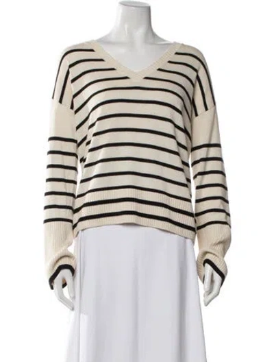 Pre-owned La Ligne Silk Striped Sweater In Neutrals