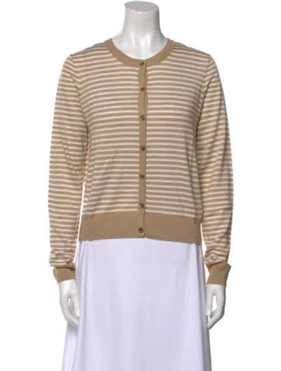 Pre-owned La Ligne Silk Striped Sweater W/ Tags In Neutral