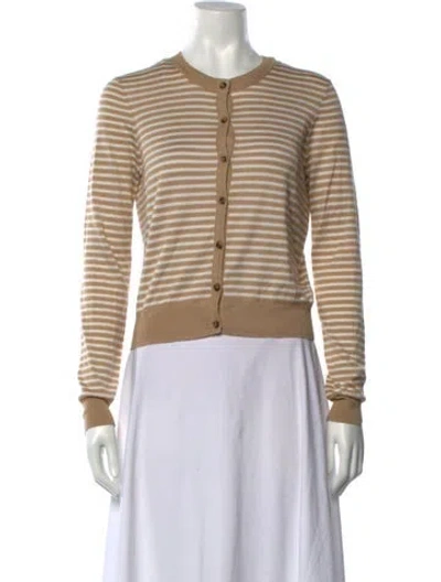 Pre-owned La Ligne Silk Striped Sweater W/ Tags In Neutrals