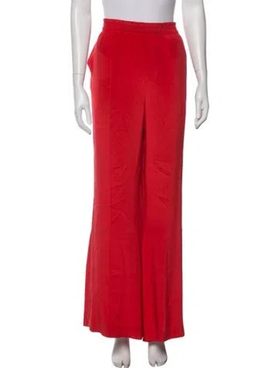 Pre-owned La Ligne Silk Sweatpants In Red
