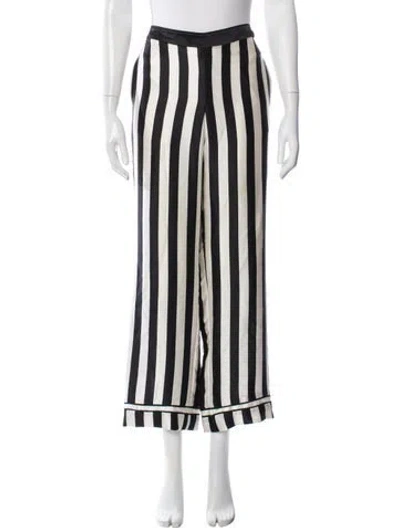 Pre-owned La Ligne Silk Wide Leg Pants In Black