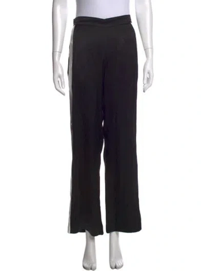 Pre-owned La Ligne Silk Wide Leg Pants In Black