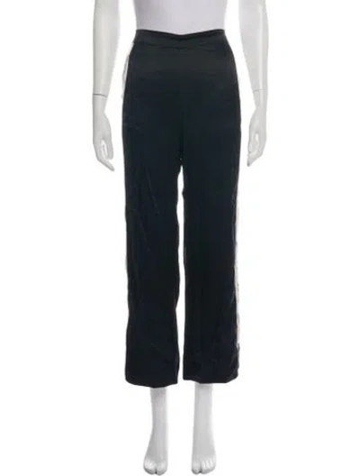 Pre-owned La Ligne Silk Wide Leg Pants In Black