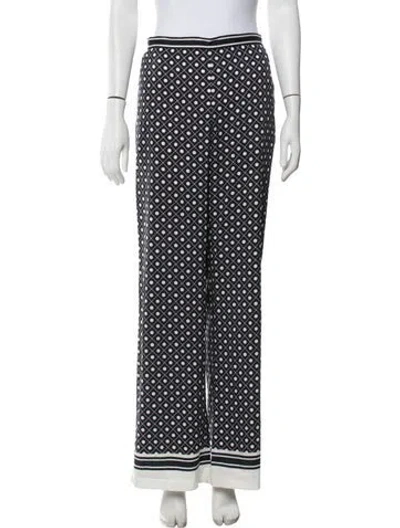 Pre-owned La Ligne Silk Wide Leg Pants In Blue