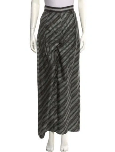 Pre-owned La Ligne Silk Wide Leg Pants In Multi