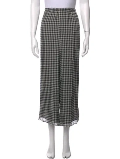 Pre-owned La Ligne Silk Wide Leg Pants In Silver
