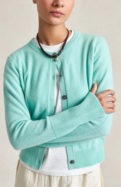 La Ligne Solid Lean Lines Cardigan In Blue