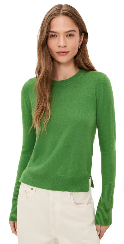 La Ligne Solid Lean Lines Sweater Cactus In Green