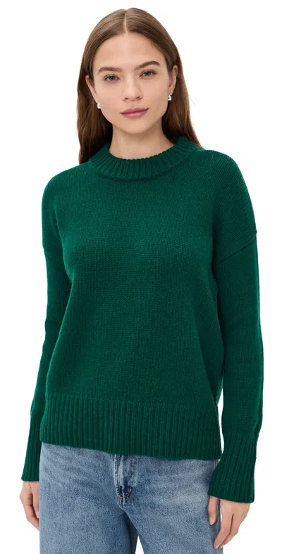 La Ligne Solid Marin Sweater Forest In Green