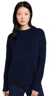 La Ligne Solid Marin Sweater Navy In Navy