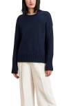 La Ligne Solid Marina Sweater In Blue