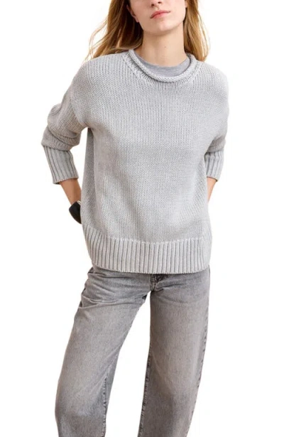 La Ligne Solid Marina Sweater In Gray