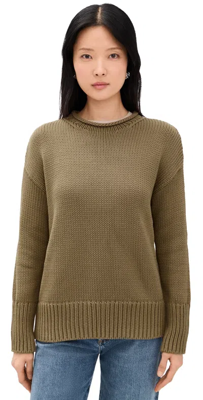 La Ligne Solid Marina Sweater Tan In Brown