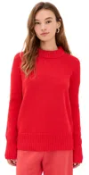 La Ligne Marin Wool And Cashmere-blend Sweater In Red
