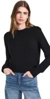 La Ligne Solid Mini Marina Sweater In Black