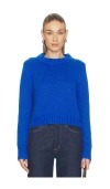 La Ligne Solid Mini Marin Sweater In Blue