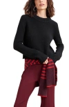 La Ligne Solid Mini Marina Sweater In Black