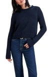 La Ligne Solid Mini Marina Sweater In Blue