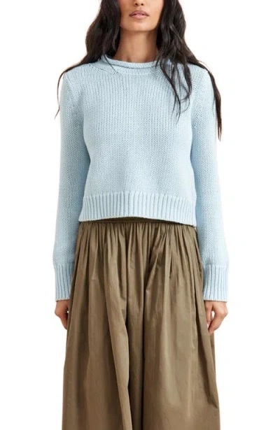 La Ligne Solid Mini Marina Sweater In Blue