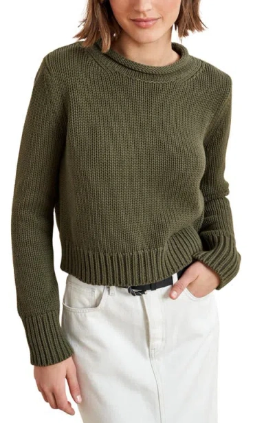 La Ligne Solid Mini Marina Sweater In Green