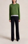 La Ligne Solid Mini Marina Sweater In Green