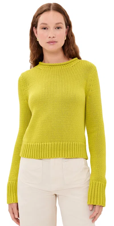 La Ligne Solid Mini Marina Sweater Key Lime In Green