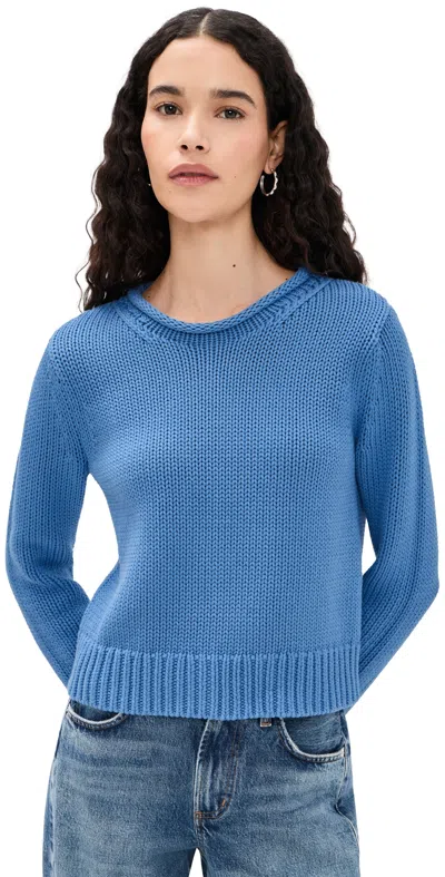 La Ligne Solid Mini Marina Sweater Sky In Blue
