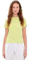 La Ligne Solid Molly Tee Light Key Lime In Yellow