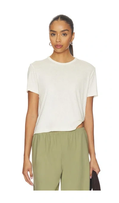 La Ligne Solid Short Sleeve Ronnie Tee In White