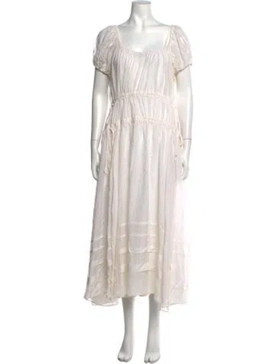 Pre-owned La Ligne Square Neckline Long Dress In Neutrals