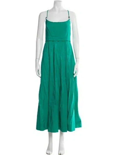 Pre-owned La Ligne Square Neckline Long Dress W/ Tags In Green