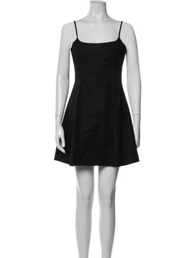 Pre-owned La Ligne Square Neckline Mini Dress In Blue