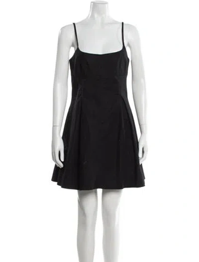 Pre-owned La Ligne Square Neckline Mini Dress In Gray