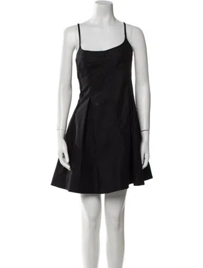 Pre-owned La Ligne Square Neckline Mini Dress W/ Tags In Black