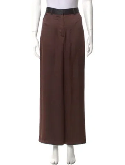 Pre-owned La Ligne Straight Leg Pants In Brown
