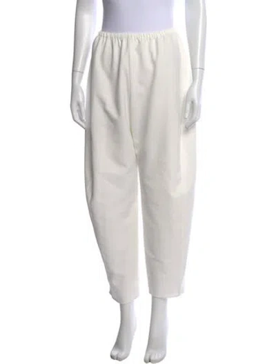 Pre-owned La Ligne Straight Leg Pants In White