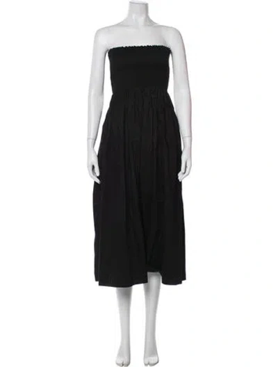 Pre-owned La Ligne Strapless Long Dress In Black