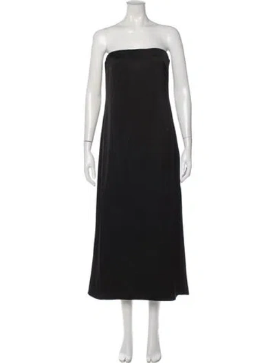 Pre-owned La Ligne Strapless Long Dress In Black
