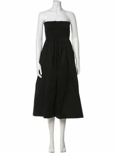 Pre-owned La Ligne Strapless Midi Length Dress In Black